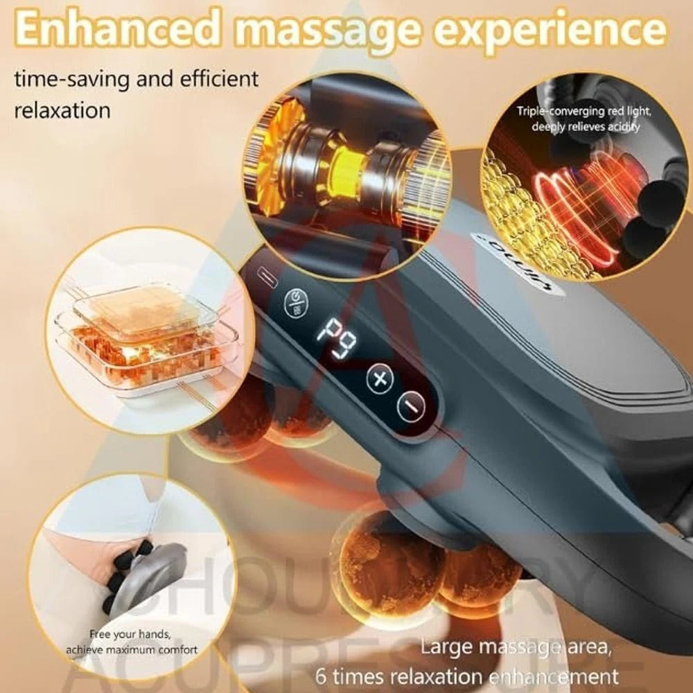 6-Head Deep Tissue Massage Gun – Muscle Massager for Pain Relief & Recovery, Percussion Therapy Device